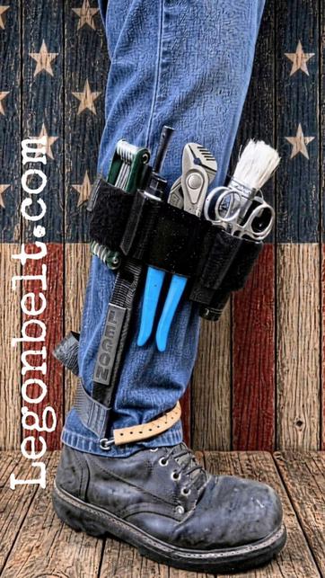 Leg tool belt pouch black